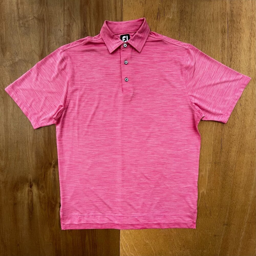 FOOTJOY FJ GOLF POLO SHIRT Men’s sz M Bright Pink Short Sleeve